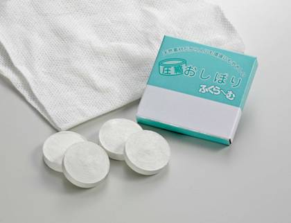 圧縮おしぼり　ふくら〜む4P