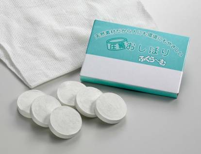 圧縮おしぼり　ふくら〜む6P