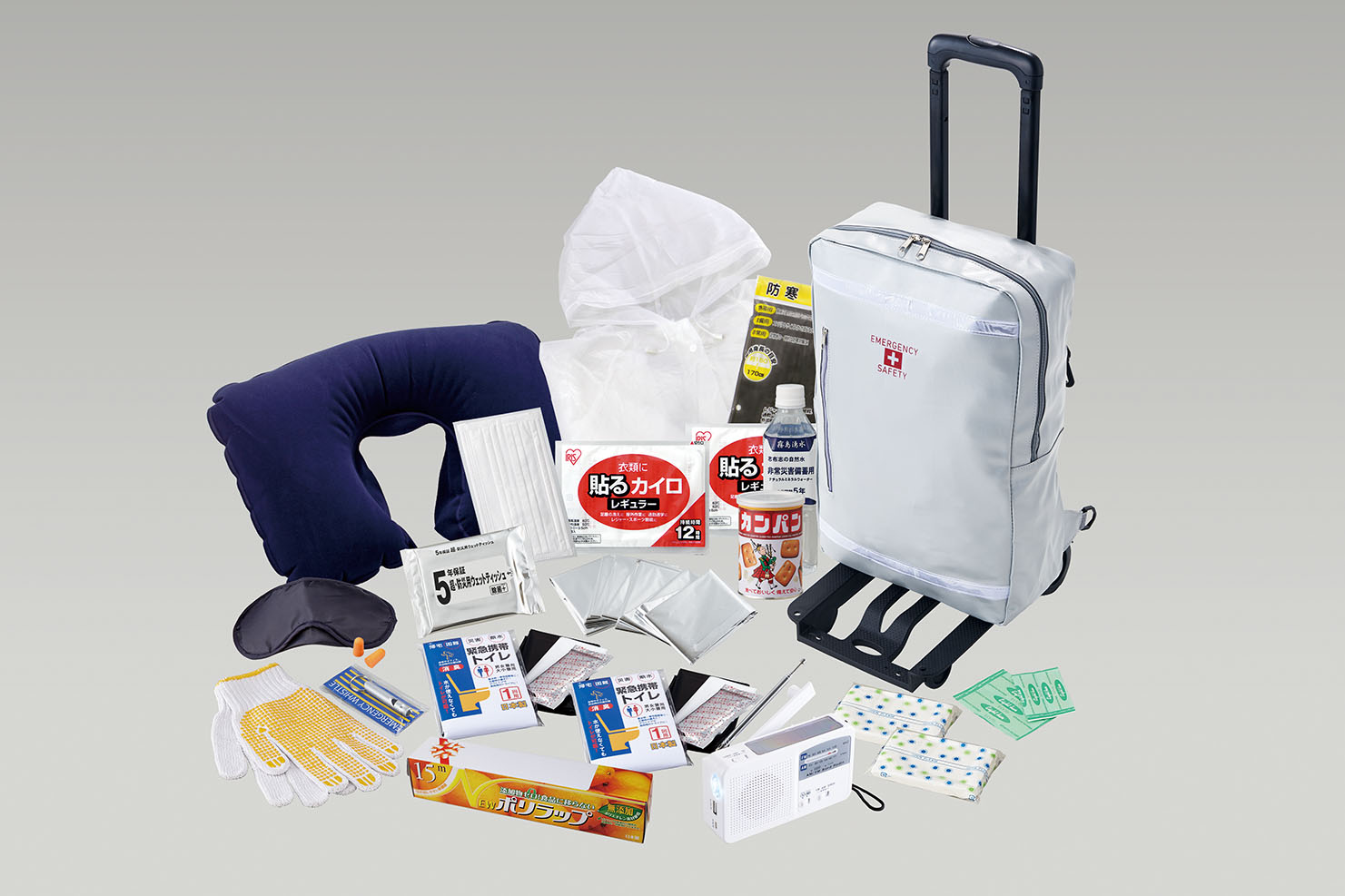 リュックバッグ避難セット (キャリー付き)